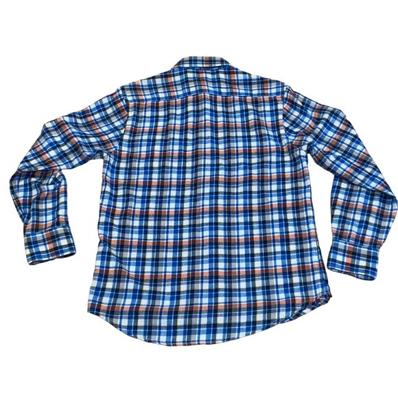 The Gap Plaid Flannel Vintage Blue Size Small Mens Dress Shirt Cotton Casual - Picture 6 of 8